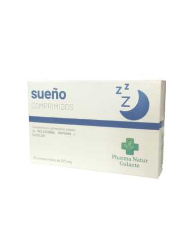 Sueño con melatonina triptofano 325mg 30 comprimidos Pharma Natur Galante